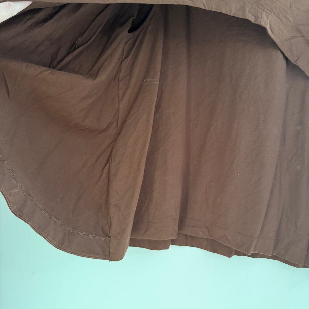 Universal Standard Bat Wing Poncho Style Top Cotton Blend Brown Size Large - Picture 3 of 9